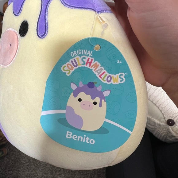 NWT Squishmallows 8” Benito the blueberry cheesecake cow - Picture 2 of 3